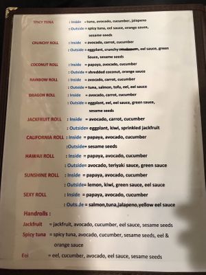 Menu at Chef Kenny's Asian Vegan Cuisine in Houston