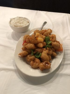 Sweet and sour chicken  at Chef Kenny's Asian Vegan Cuisine in Houston