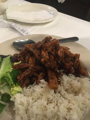 Spicy crispy eggplant  at Chef Kenny's Asian Vegan Cuisine in Houston