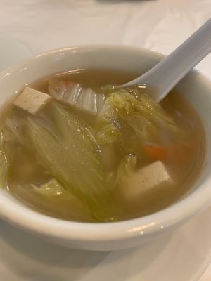 Soup with Bento at Chef Kenny's Asian Vegan Cuisine in Houston