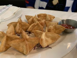 Vegan cream cheese wonton at Chef Kenny's Asian Vegan Cuisine in Houston