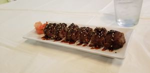 Medium rare steak roll ($12) at Chef Kenny's Asian Vegan Cuisine in Houston