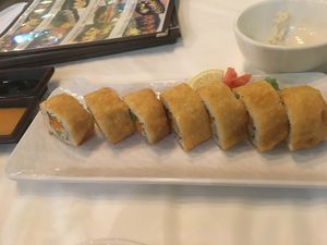 Deep fried Happy Roll  at Chef Kenny's Asian Vegan Cuisine in Houston