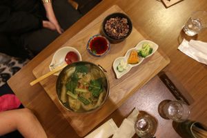 gyoza soup at Cafe Ren - Sakyo in Kyoto