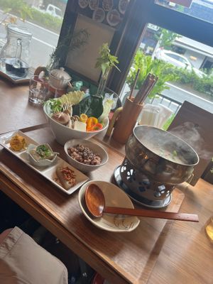Soy Milk Hot Pot at Cafe Ren - Sakyo in Kyoto