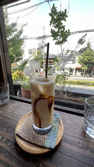 黑糖豆奶  at Cafe Ren - Sakyo in Kyoto
