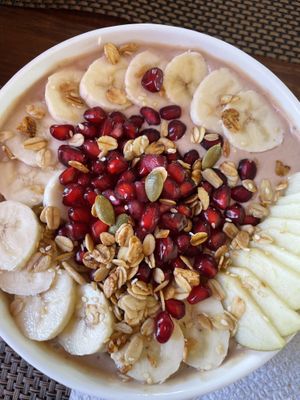 Smoothie bowl   at Hope Cafe in Pondicherry