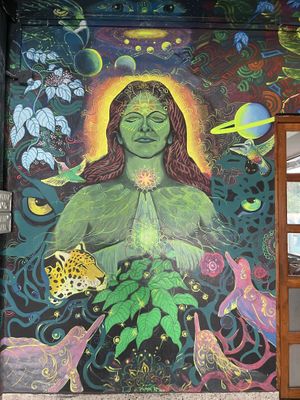 Nice paintings😄 at Hope Cafe in Pondicherry