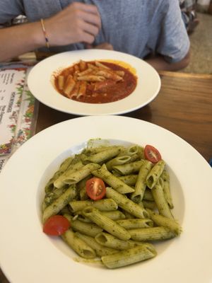 Pesto pasta  at Hope Cafe in Pondicherry