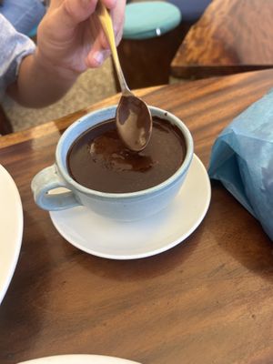 Hot chocolate  at Hope Cafe in Pondicherry
