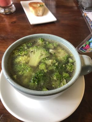 Broccoli soup vegan  at Hope Cafe in Pondicherry