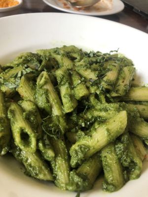 Pesto pasta vegan  at Hope Cafe in Pondicherry