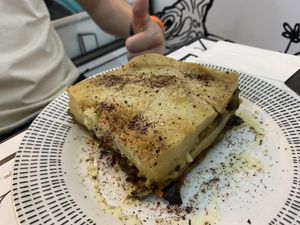 Vegan moussaka   at Tis Mammis Sou in Rhodes