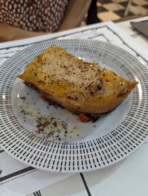 Vegan Moussaka at Tis Mammis Sou in Rhodes