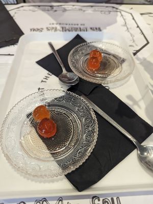 Complementary dessert at Tis Mammis Sou in Rhodes