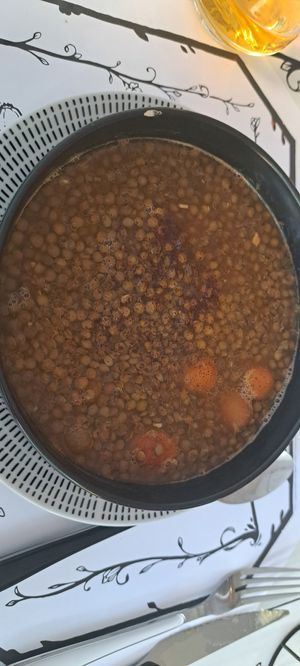 Lentil soup at Tis Mammis Sou in Rhodes