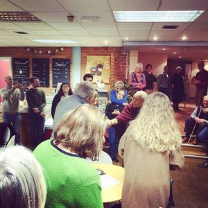 A special visit from Geshe Tashi Tsering, the abbott of Sera May Monastery in India. Very blessed in deed ! at The Happy Yak Cafe in Leeds