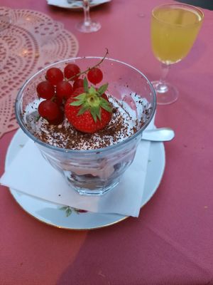 Couldn't resist a dessert (and the homemade limoncello) at Atelier Flori in Bruges