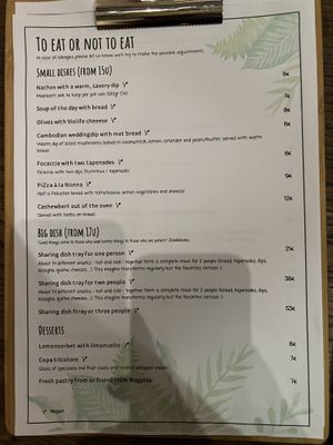 Menu, does not show high tea.   at Atelier Flori in Bruges