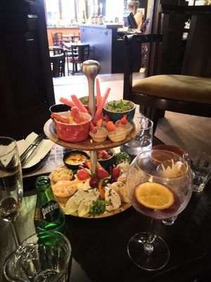 Must-eat! Etagere with homemade vegan treats! at Atelier Flori in Bruges