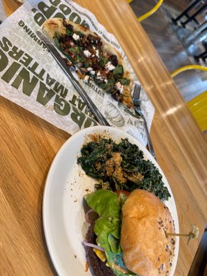 I had the vegan burger and the vegan pizza at True Food Kitchen in New Orleans