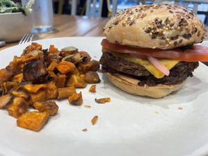 Vegan cheeseburger   at True Food Kitchen in New Orleans