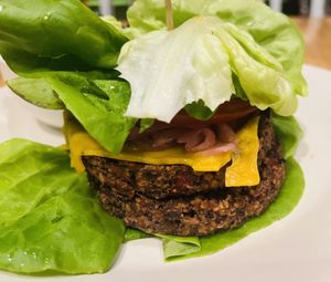 Double cheeseburger protein style!  at True Food Kitchen in New Orleans