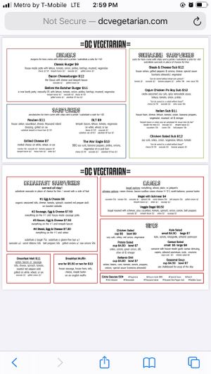 Menu 2021 April  at DC Vegetarian in Portland