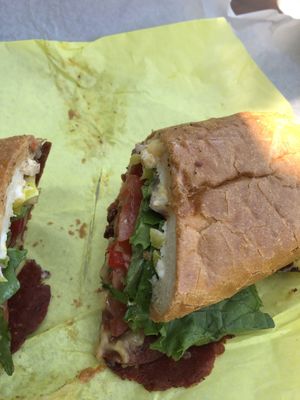 Spicy Italian sub at DC Vegetarian in Portland