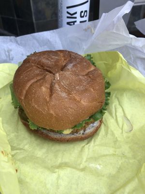 Classic burger at DC Vegetarian in Portland