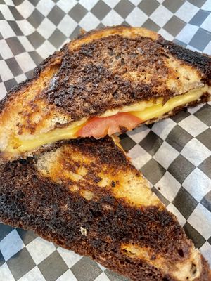 Grilled cheese on rye w/tomato   at DC Vegetarian in Portland