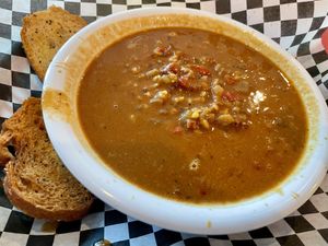 Soup of the day   at DC Vegetarian in Portland
