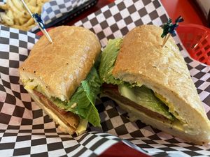 Italian sub… enough for two!  at DC Vegetarian in Portland