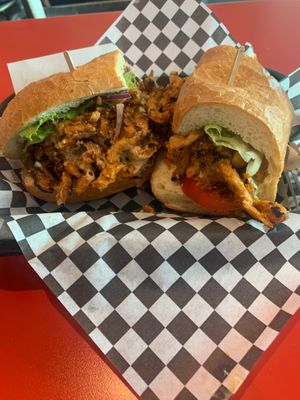 Chickun po boy at DC Vegetarian in Portland