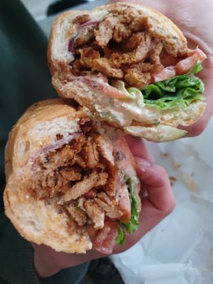po boy at DC Vegetarian in Portland