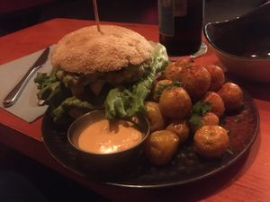 Beyond burger at Vyb Bar in Barcelona