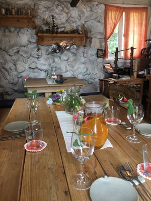 Our table was beautifully set before our arrival  at Jag Eunbueok 작은부엌 in Jeju