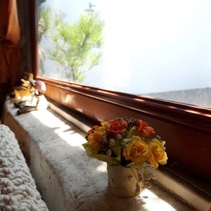 Cute window decor at Jag Eunbueok 작은부엌 in Jeju