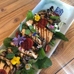 Vegan mushroom salad at Jag Eunbueok 작은부엌 in Jeju