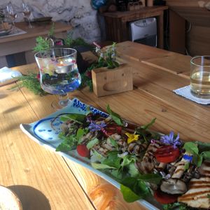 Vegan salad at Jag Eunbueok 작은부엌 in Jeju