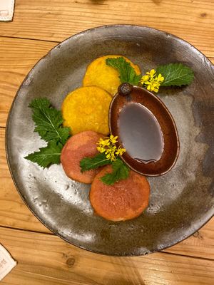 Raddish pancakes at Jag Eunbueok 작은부엌 in Jeju