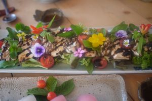 Mushroom and veg salad at Jag Eunbueok 작은부엌 in Jeju