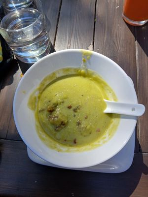 Pea soup at Raw Aura in Mississauga