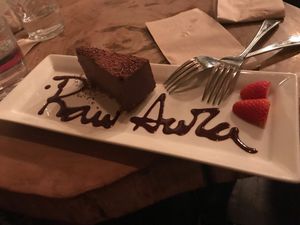 Shared a brownie at Raw Aura in Mississauga