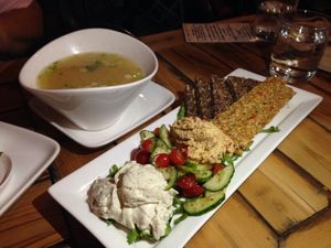 Platter (& miso soup) at Raw Aura in Mississauga