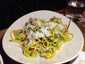 Coconut noodles at Raw Aura in Mississauga