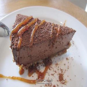 chocolate banana cake at Raw Aura in Mississauga