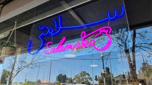 Look for the destinctive sign at Cafe Sunshine & Salama Tea in Sunshine