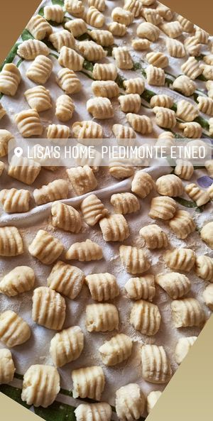 Gnocchi di patate at Lisa's Home in Piedimonte Etneo