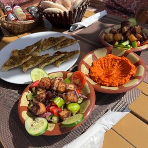 greasy crouton salad at Al Sahaby Lane in Luxor
